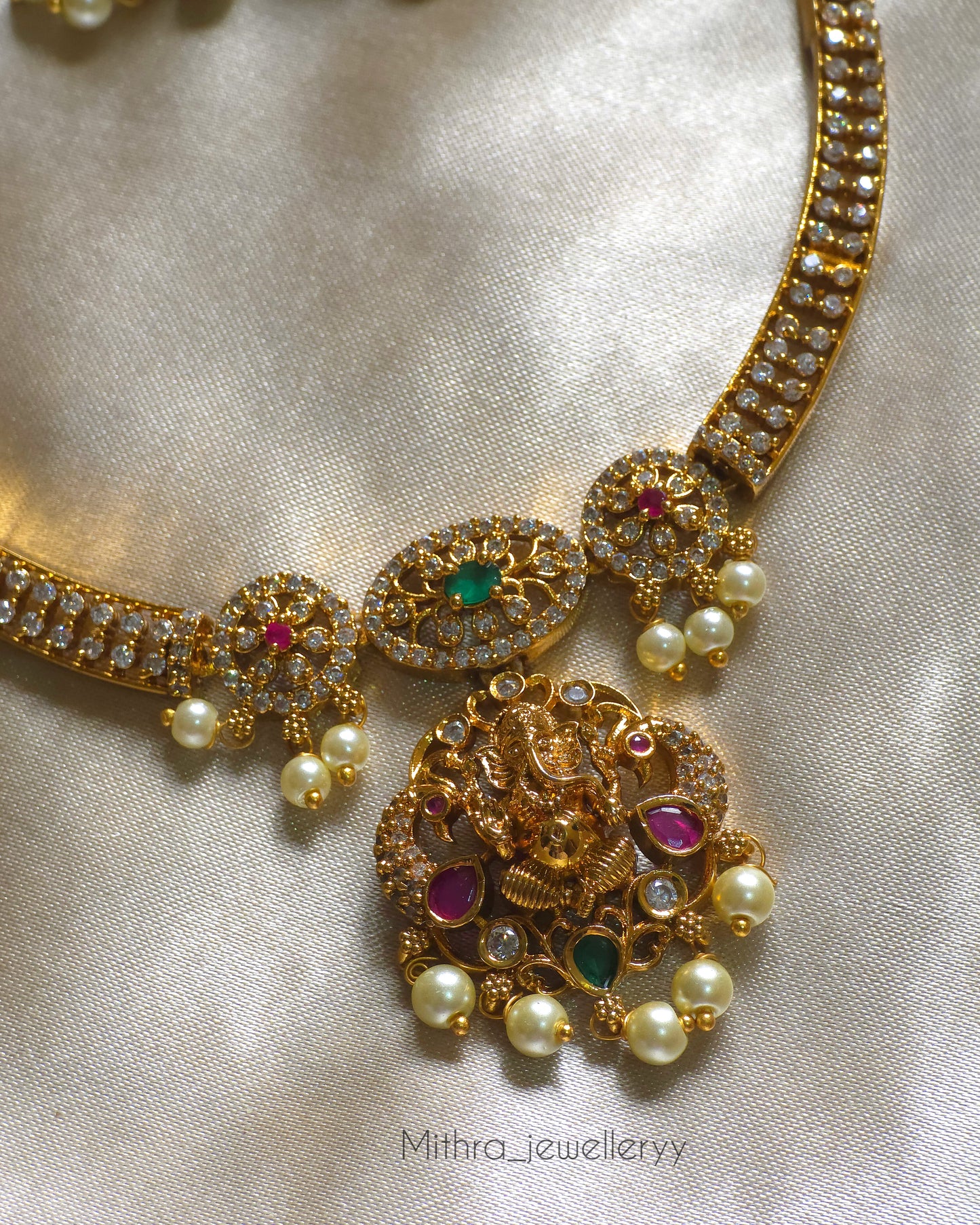 Ganesh Choker Set with Pearl Accents