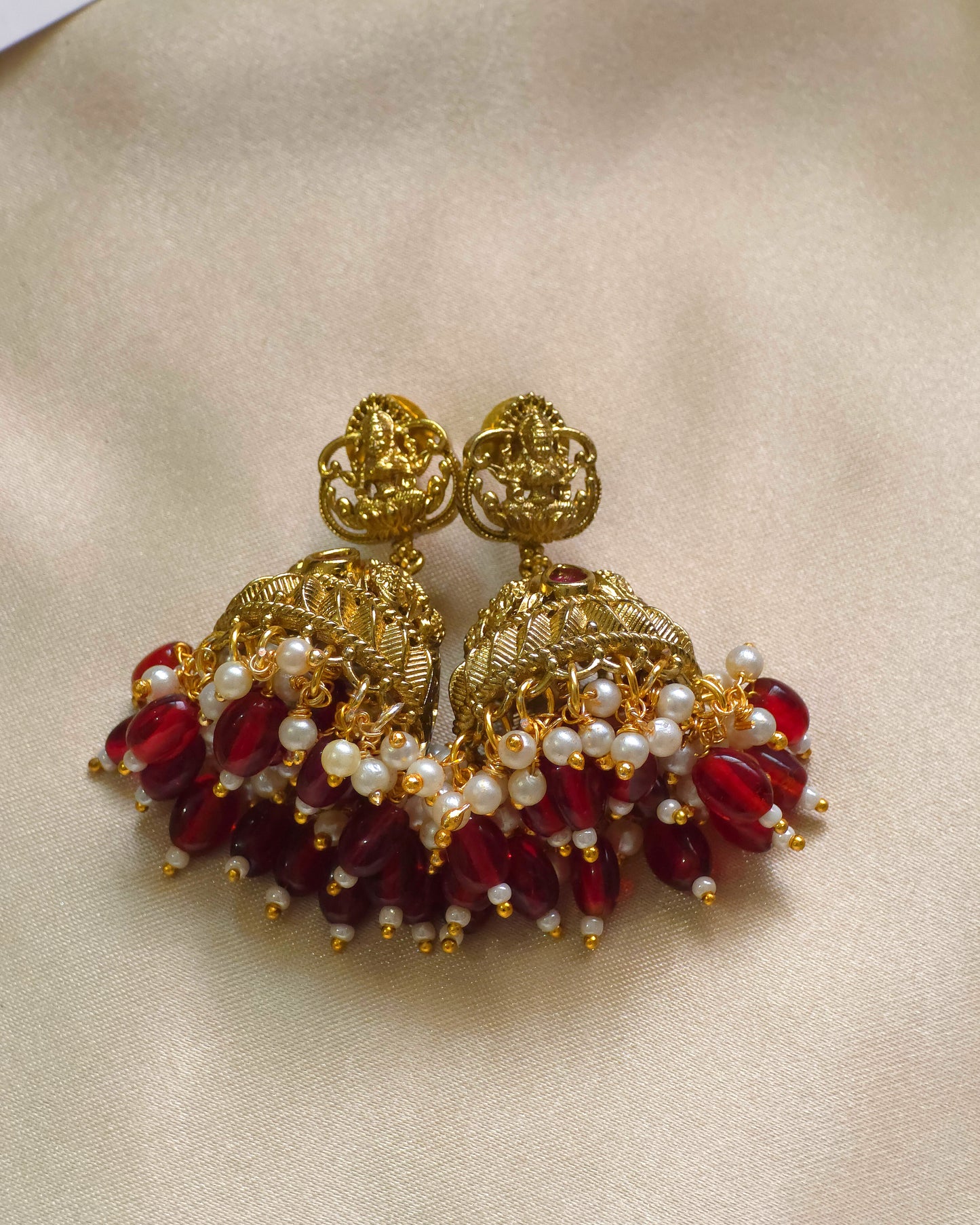 Antique Gold Jhumka Earrings MJ1081