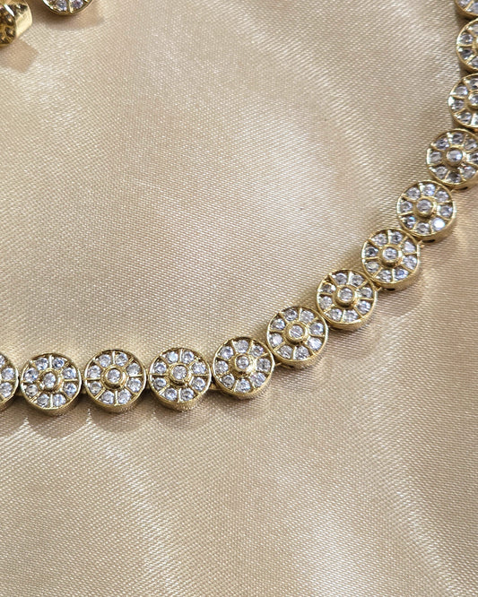 Dainty Floral Stone Choker Set MJ1030
