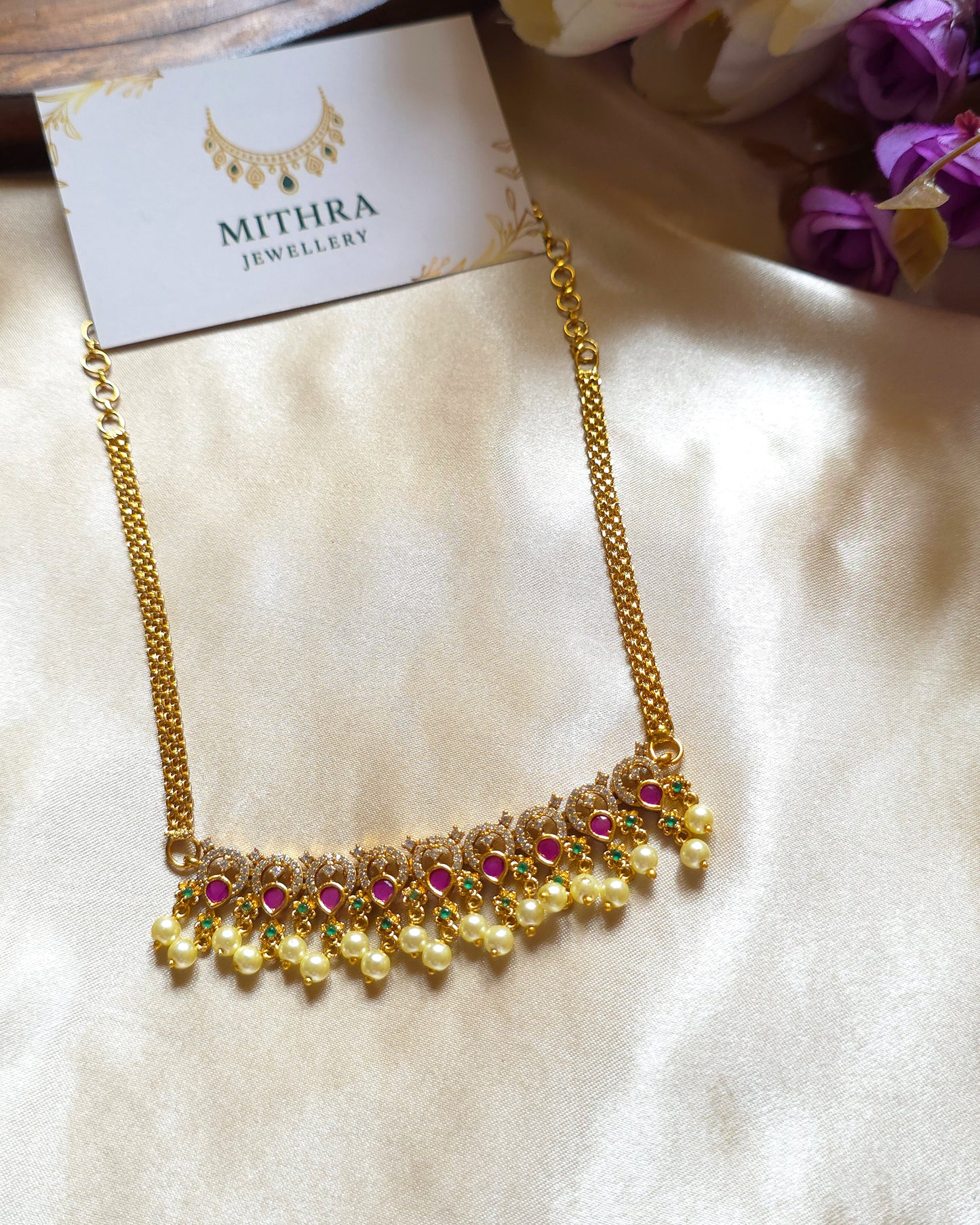Pearl Guttapusalu Choker Necklace MJ1061