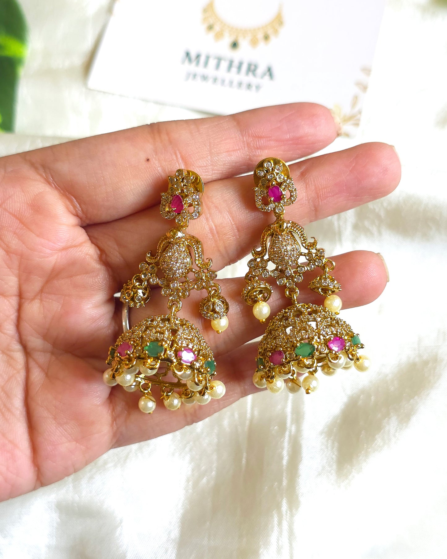 Exquisite Two-Step Grand Jhumkas MJ1087