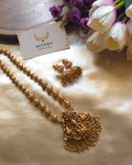 Antique Gold Bead Haram with Grand Lakshmi Pendant