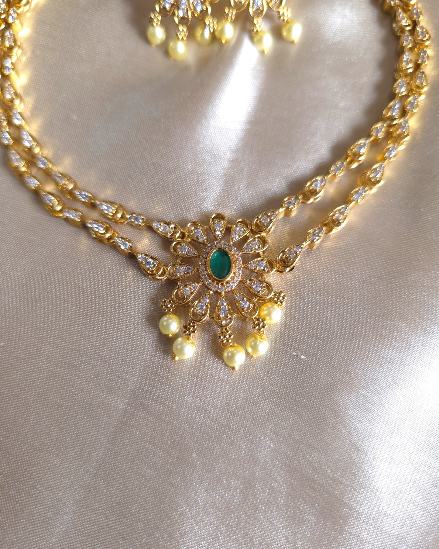 Floral Emerald Elegance Layered Set MJ1053