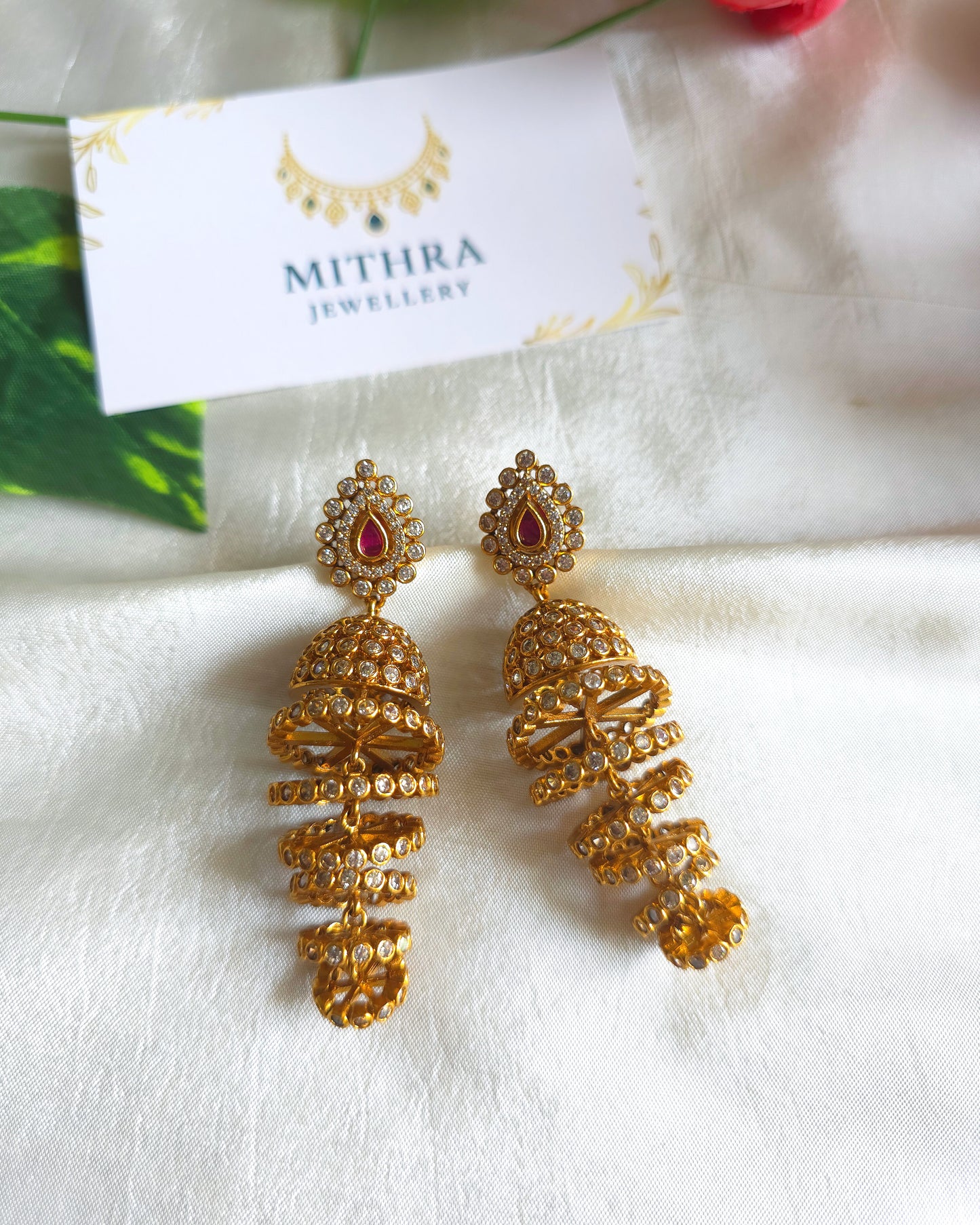 Tiered Grand Jhumka Earrings MJ1086