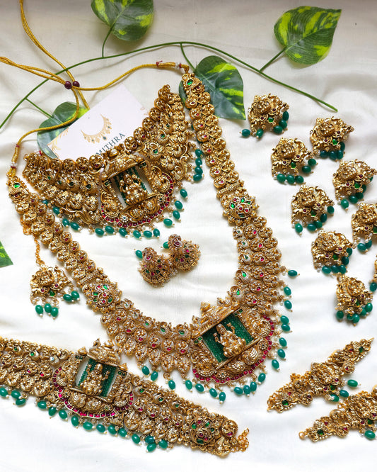Imperial Lakshmi Temple Bridal Jewellery Set (Full Combo)