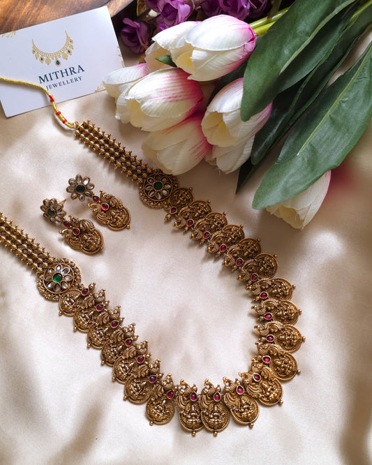 Divine Lakshmi Temple Kasu Mala Set MJ1075