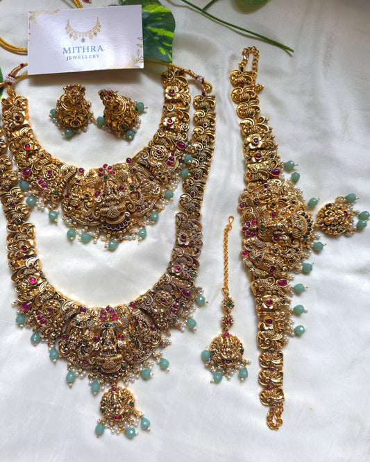 Mint Green & Ruby Semi Bridal Set MJ1071