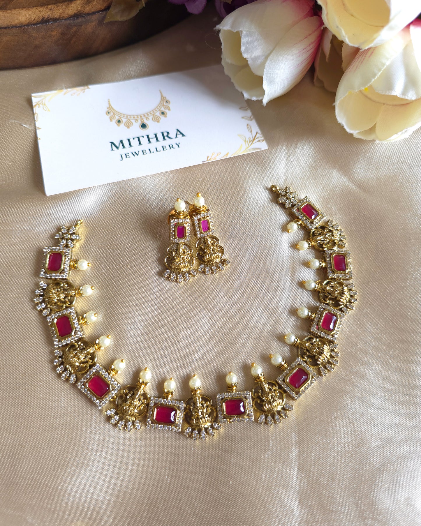Traditional Lakshmi Necklace Set MJ1025