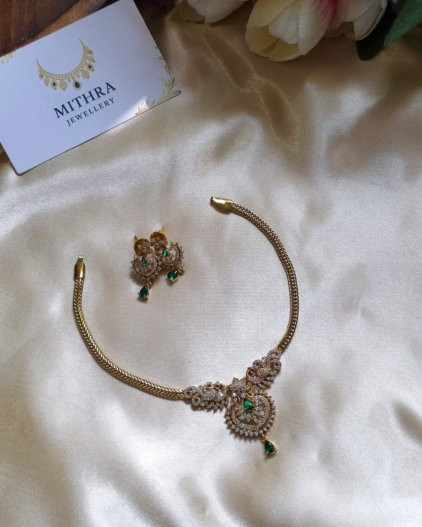 Majestic Peacock Teardrop Choker Set MJ1023