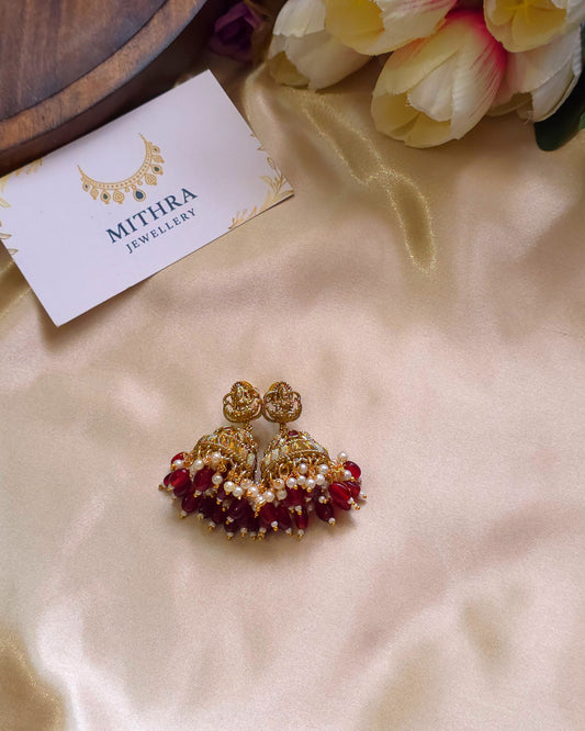 Antique Gold Jhumka Earrings MJ1081