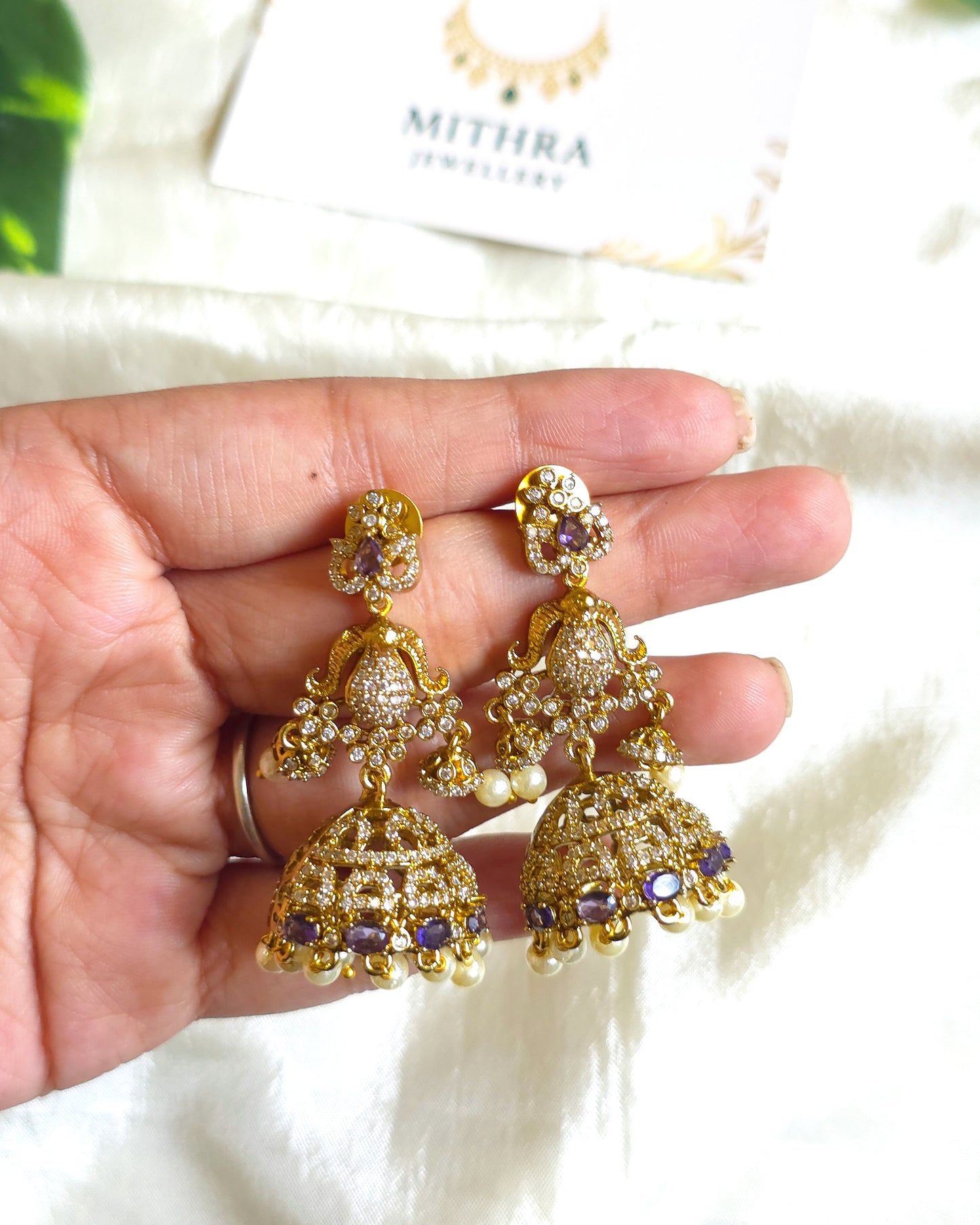 Exquisite Two-Step Grand Jhumkas MJ1087