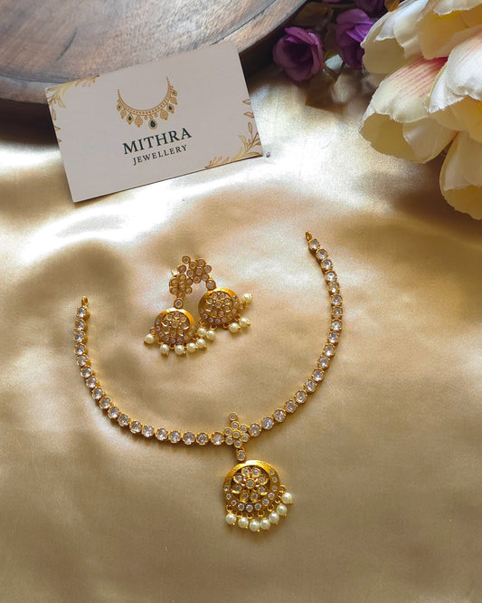 Mithra Heritage Antique Attigai Necklace Set MJ1022