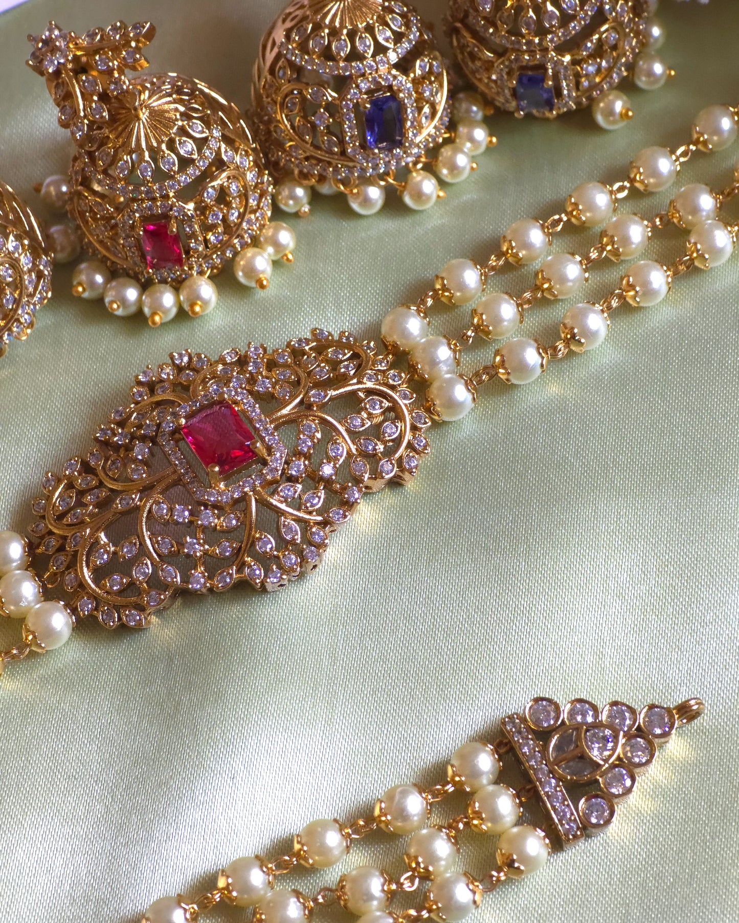 GARDEN - Pearl & Filigree Choker Set MJ1010